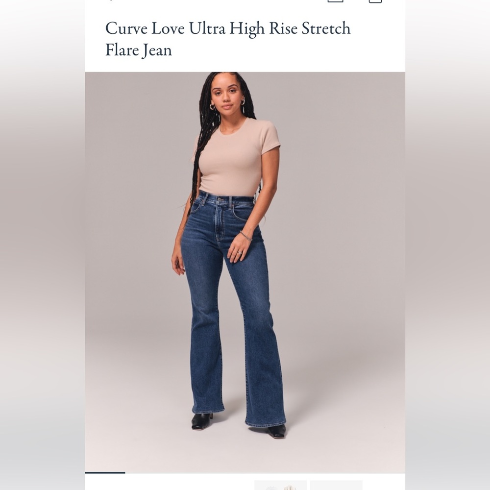 Curve Love Ultra High Rise Flare Jeans- 30 Long